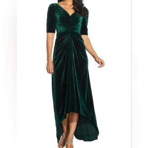 NWT: Adrianna Papell Emerald Green High Low Dress